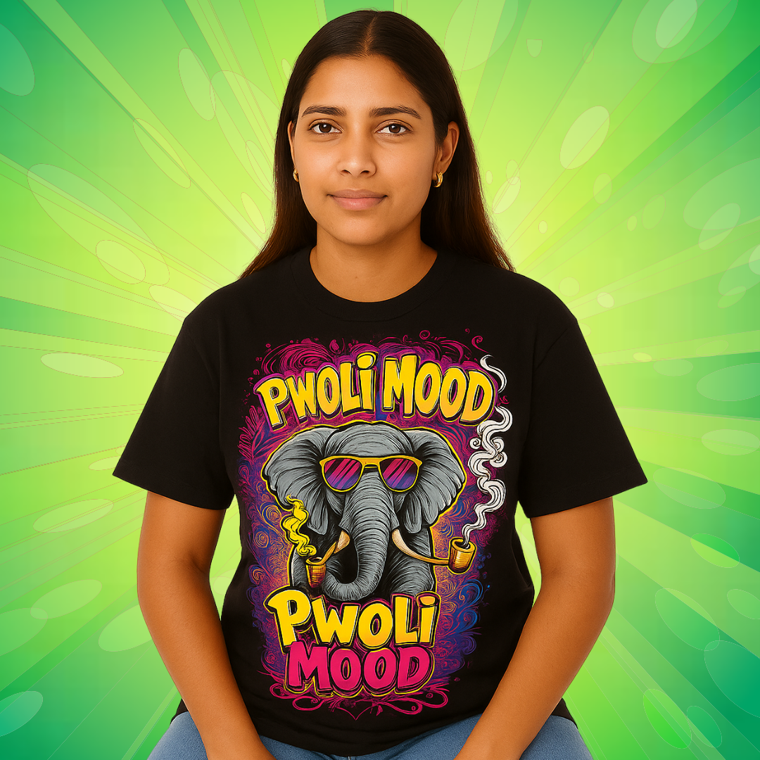 Pwoli Mood Unique Print Black Oversized T | 240 GSM | T5